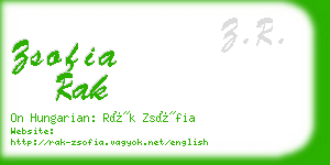 zsofia rak business card